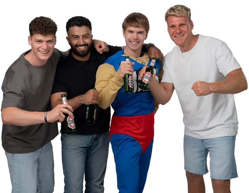 lasertag jga freunde posieren